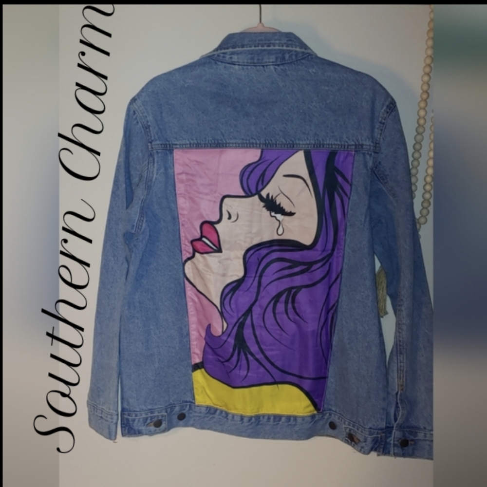 🆕📢📢 Last One...Anime Denim Jacket - Light Wash